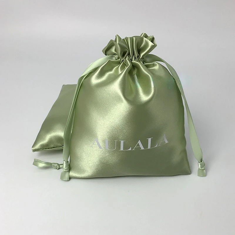 Luxury Skincare Packaging - カスタムプリントロゴサテンジュエリー包装袋シルク巾着ポーチキャンディギフト化粧品パーティーブレスレットビーズ高級サシェ50個
