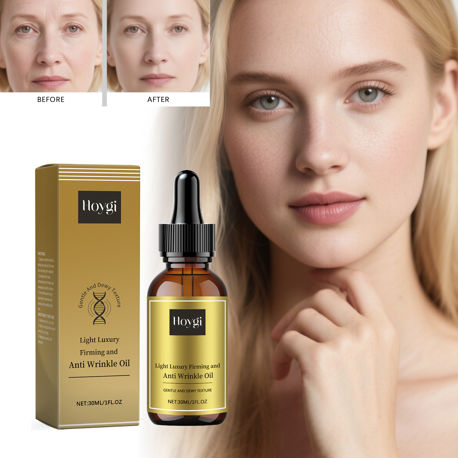 Luxury Skincare Line - 引き締めフェイシャルケアオイル リフティング アンチリンクル ラインを薄くする 肌を引き締める 栄養を与える