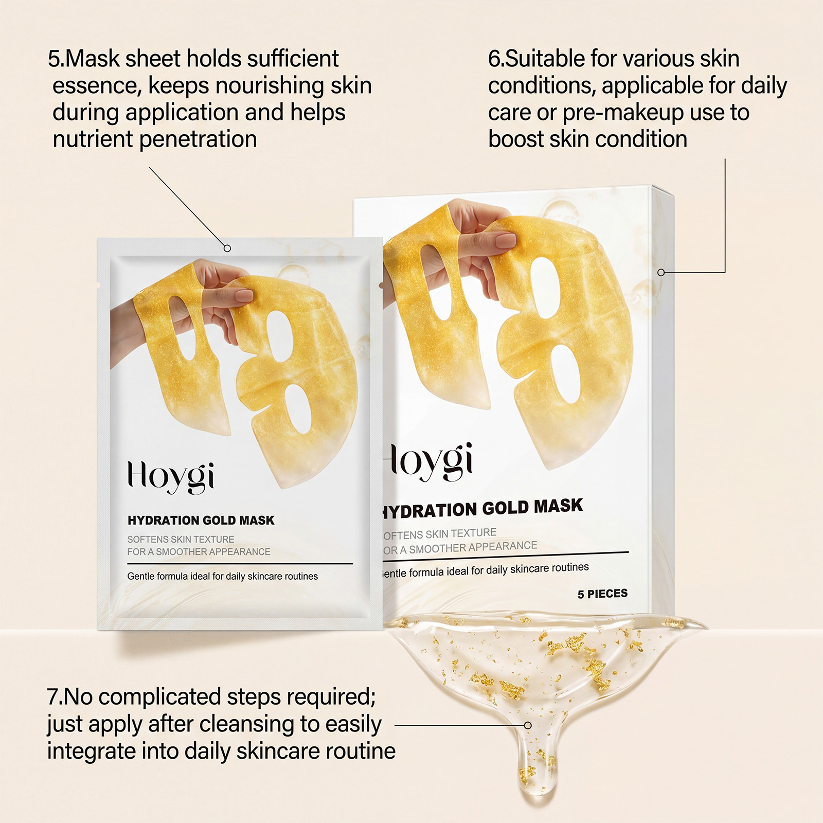24Kゴールドフェイスマスク ナイアシンアミド 加水分解コラ - Luxury Skincare Treatments のレビューと価格