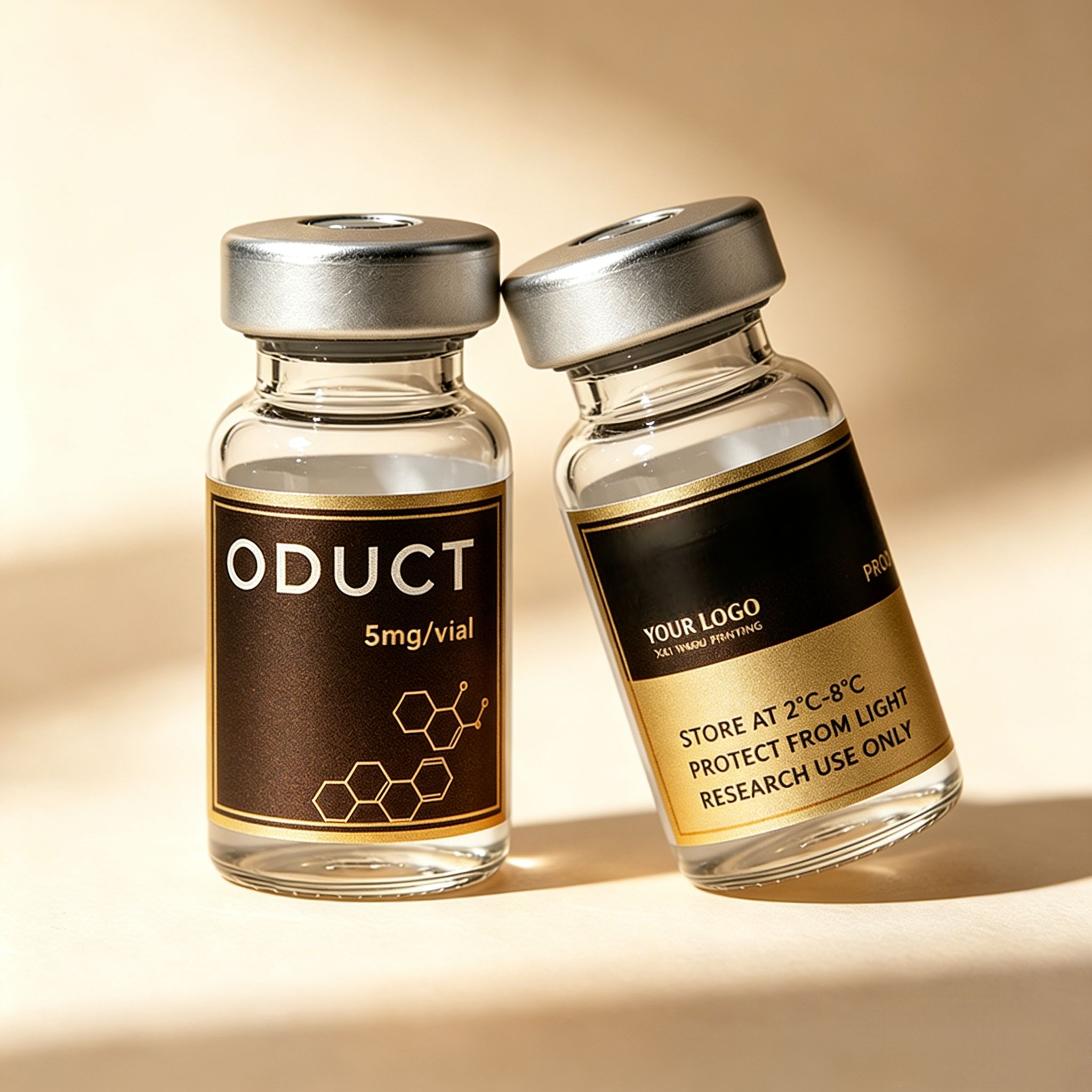 カスタム高級完全ペプチド包装ステッカー＆ボックス、3ml、5 - Luxury Skincare Packaging のレビューと価格