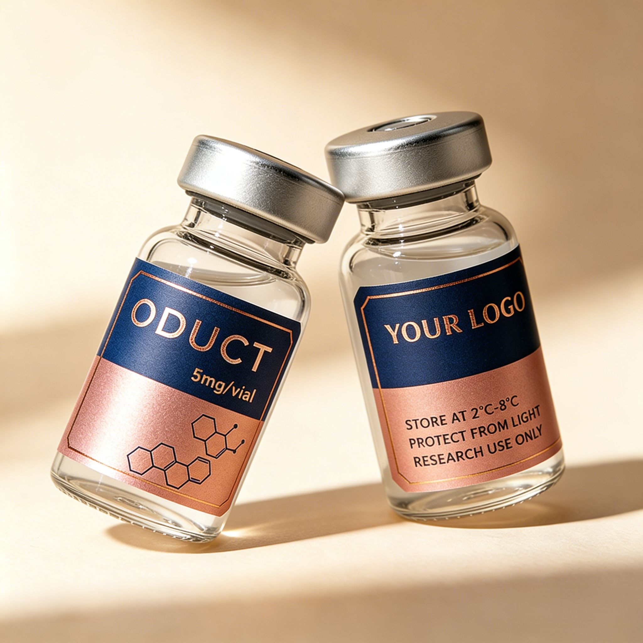カスタム高級完全ペプチド包装ステッカー＆ボックス、3ml、5 - Luxury Skincare Packaging のレビューと価格