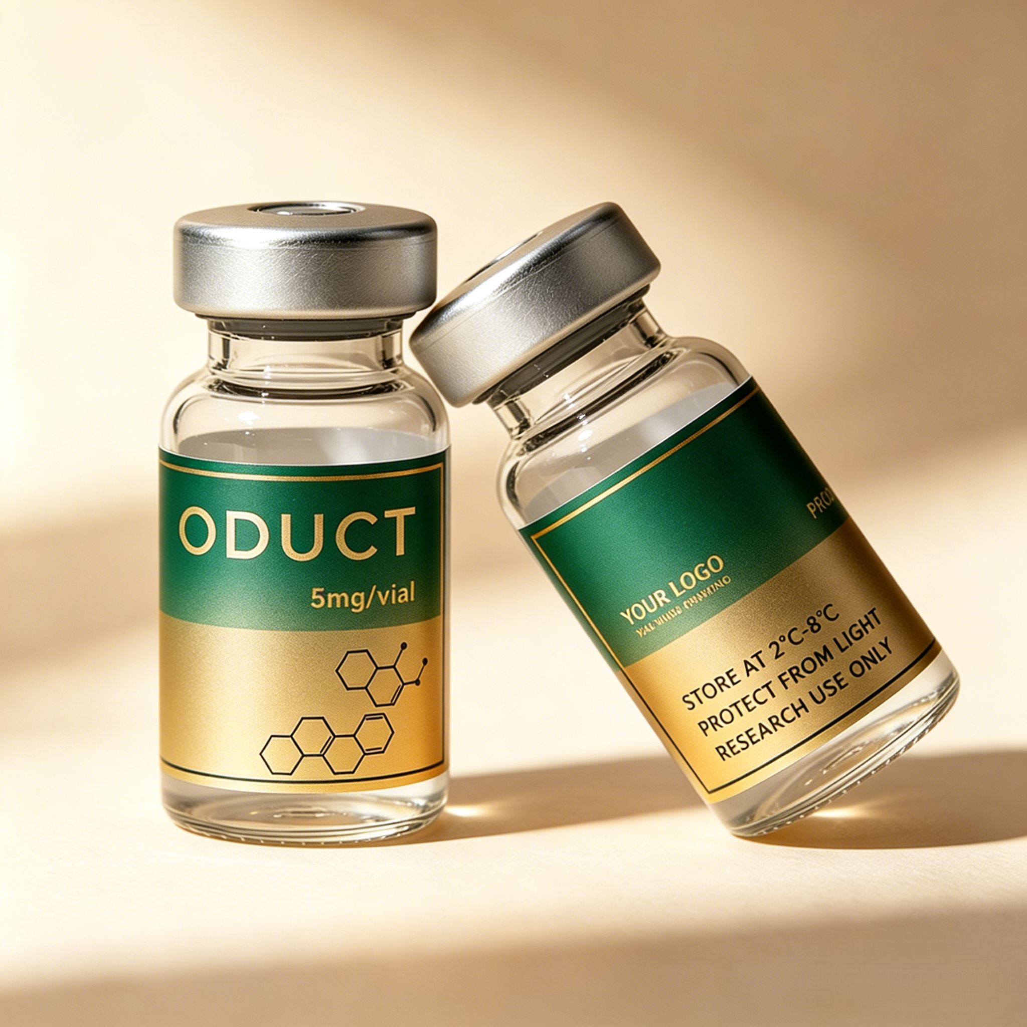 カスタム高級完全ペプチド包装ステッカー＆ボックス、3ml、5 - Luxury Skincare Packaging のレビューと価格