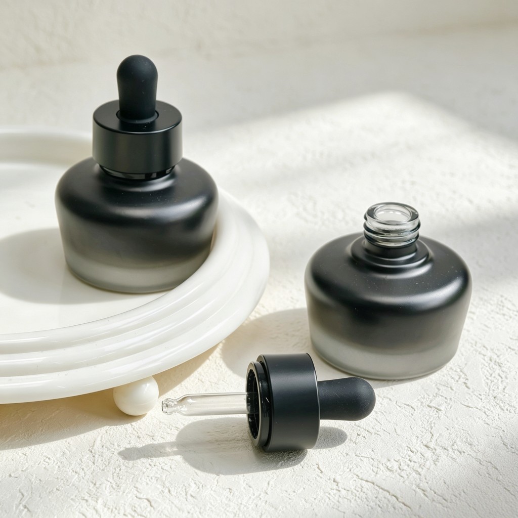 30mlフロストガラス製ドロッパーボトル、遮光エッセンシャル - Luxury Skincare Packaging のレビューと価格