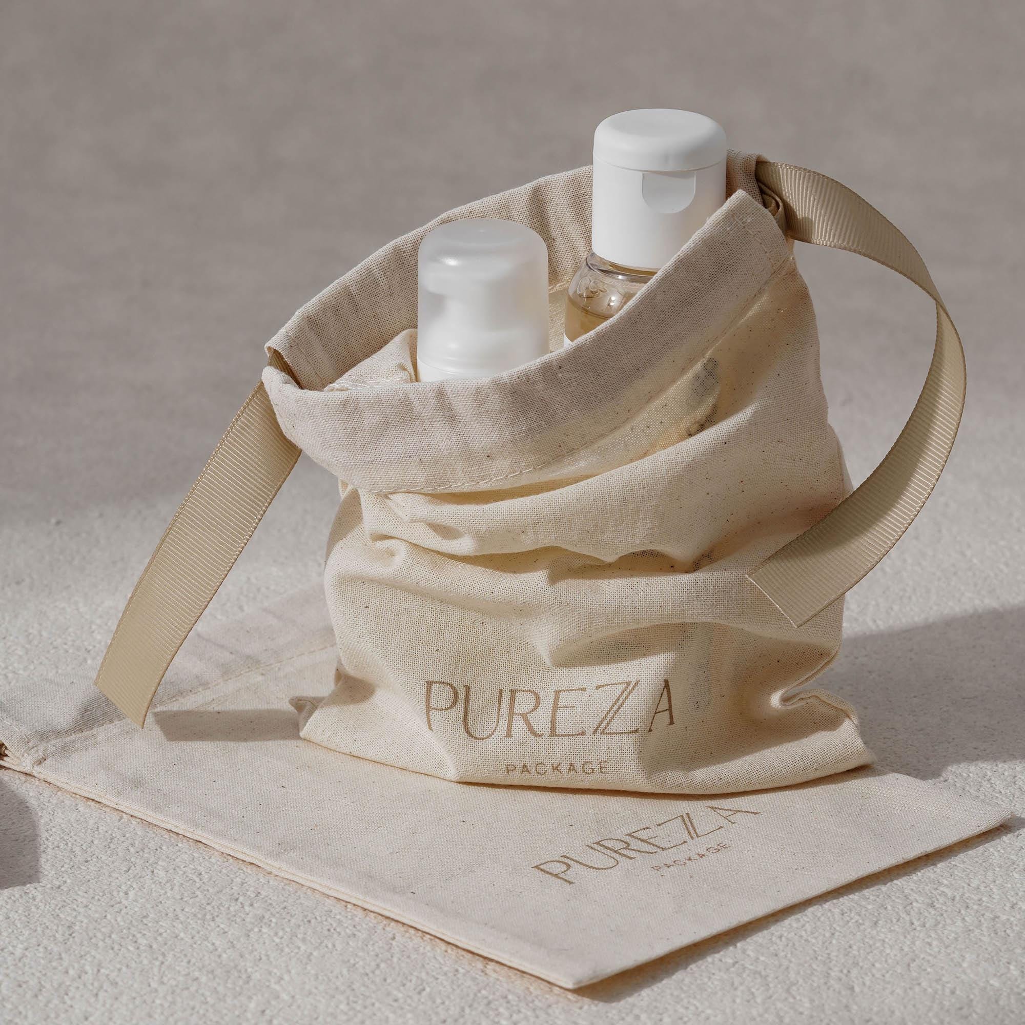 カスタマイズ可能な天然コットン巾着袋、環境に優しい高級ギフト - Luxury Skincare Packaging のレビューと価格